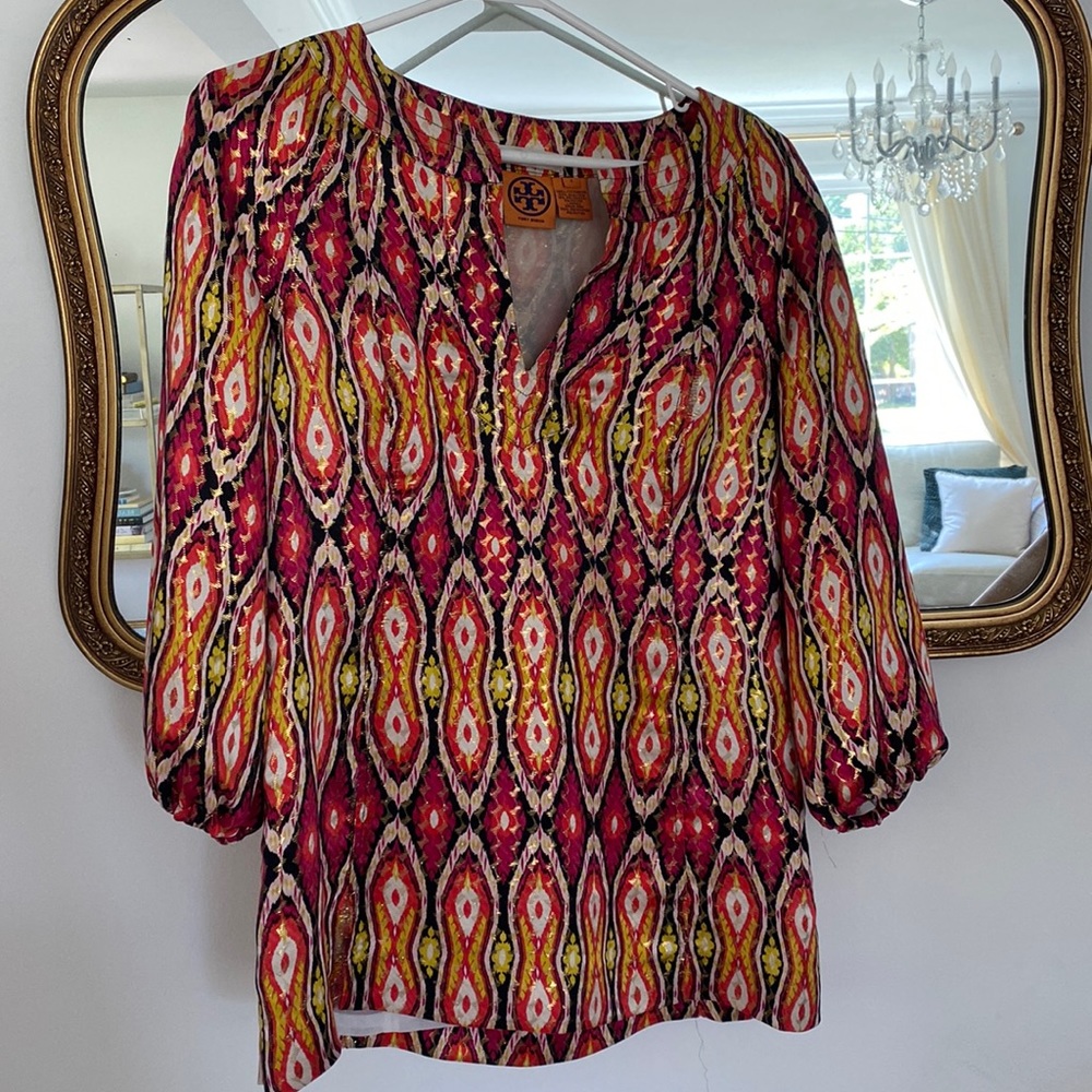 Tory Burch printed silk tunic
